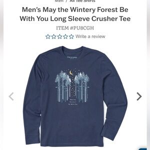 Men’s life is good may the forest be with you long sleeve XL